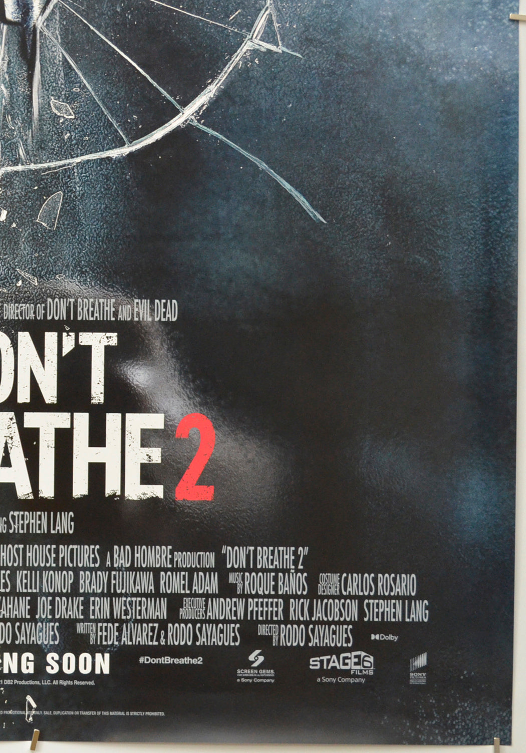 DON’T BREATHE 2 (Bottom Right) Cinema One Sheet Movie Poster 