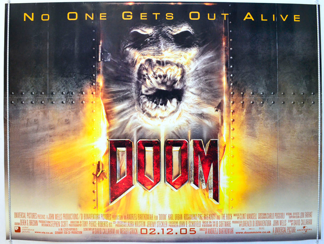 Doom Original British Quad Poster - Film Poster - Movie Poster 