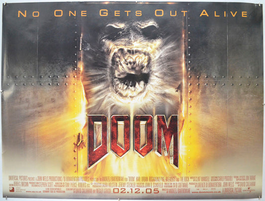 Doom  Original Quad Poster - Film Poster - Movie Poster