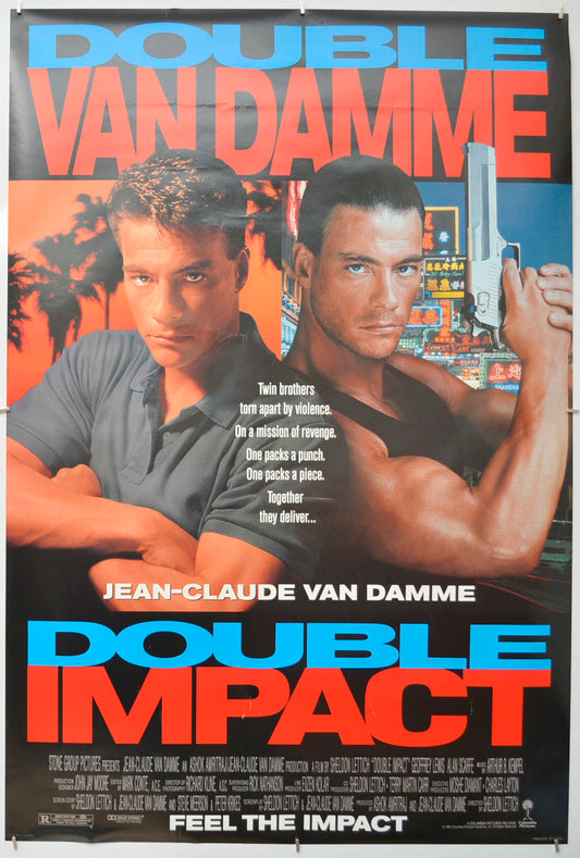 Double Impact  Original One Sheet Poster - Film Poster - Movie Poster