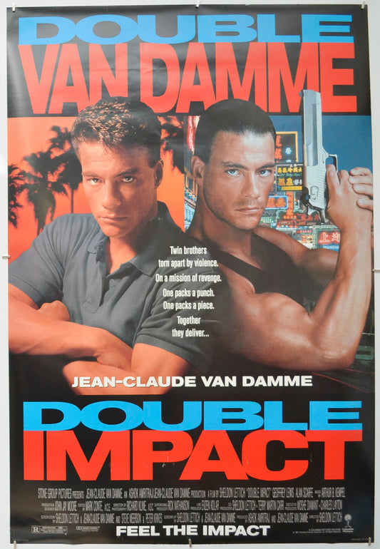 Double Impact  Original One Sheet Poster - Film Poster - Movie Poster