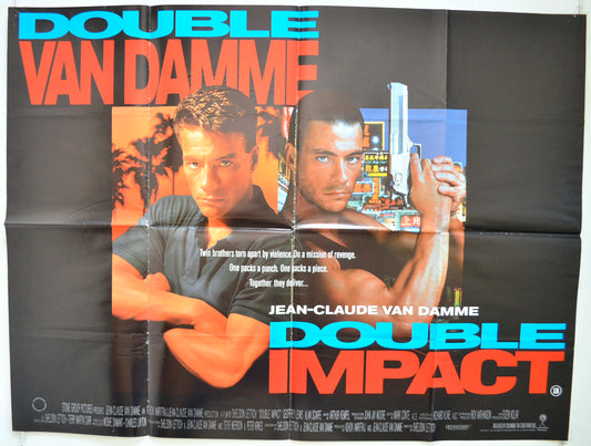 Double Impact Original Quad Poster - Film Poster - Movie Poster  