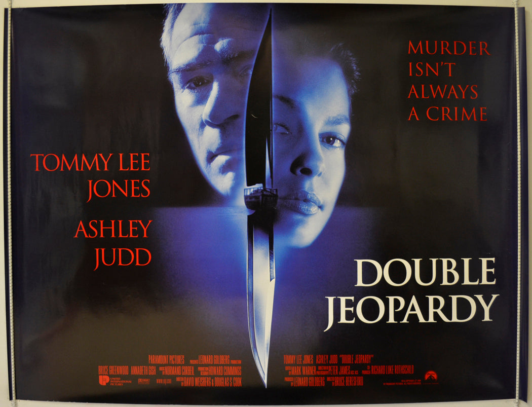 Double Jeopardy  Original Quad Poster - Film Poster - Movie Poster 