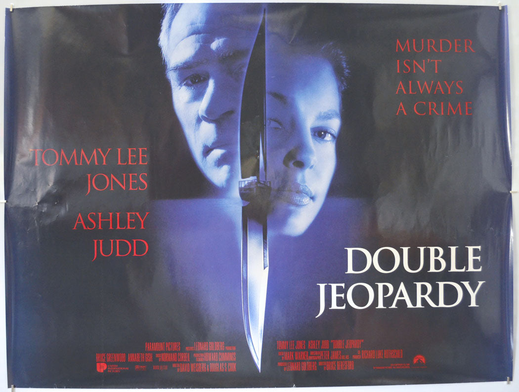 Double Jeopardy  Original Quad Poster - Film Poster - Movie Poster