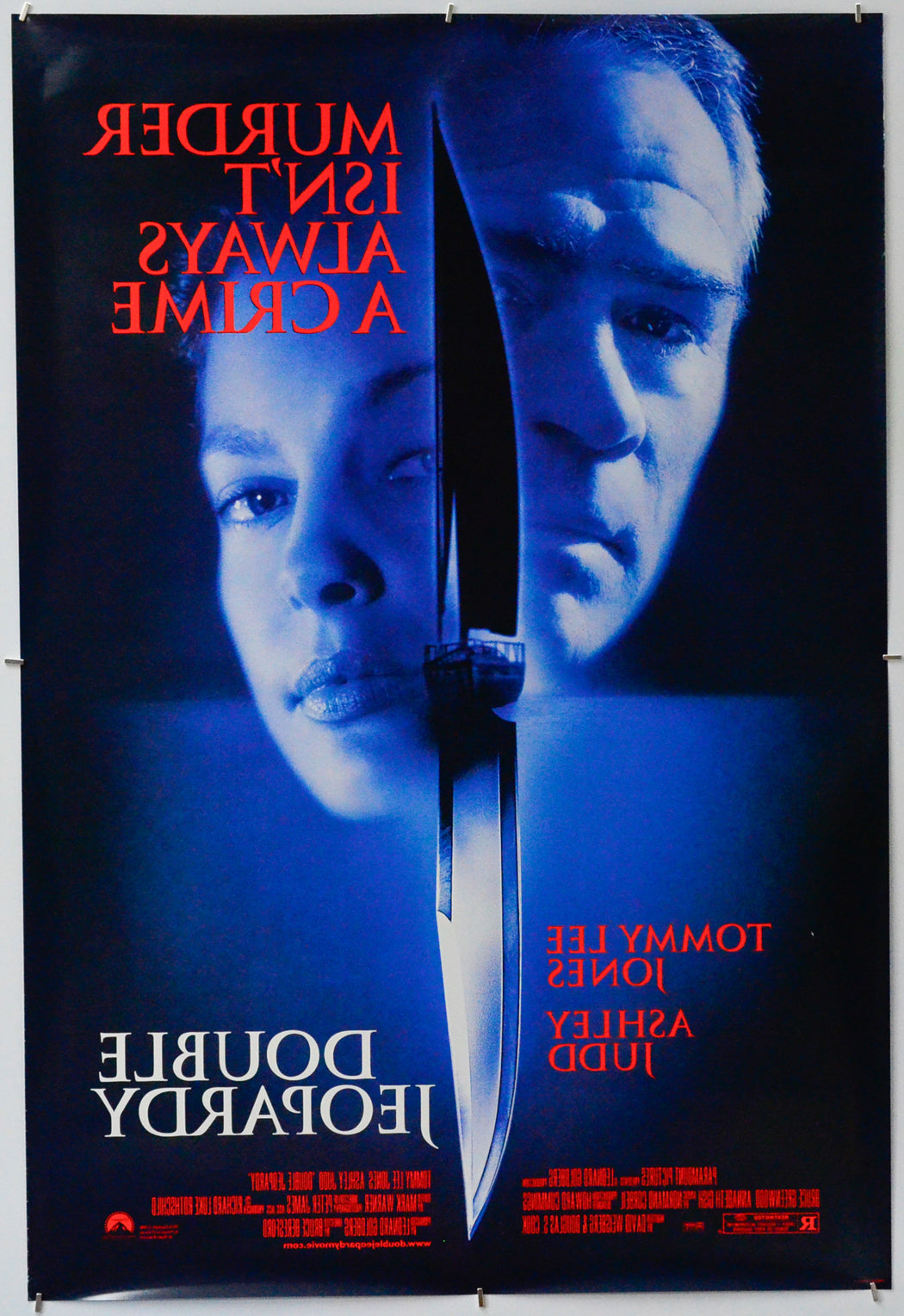 Double Jeopardy (Back) Cinema One Sheet Movie Poster 