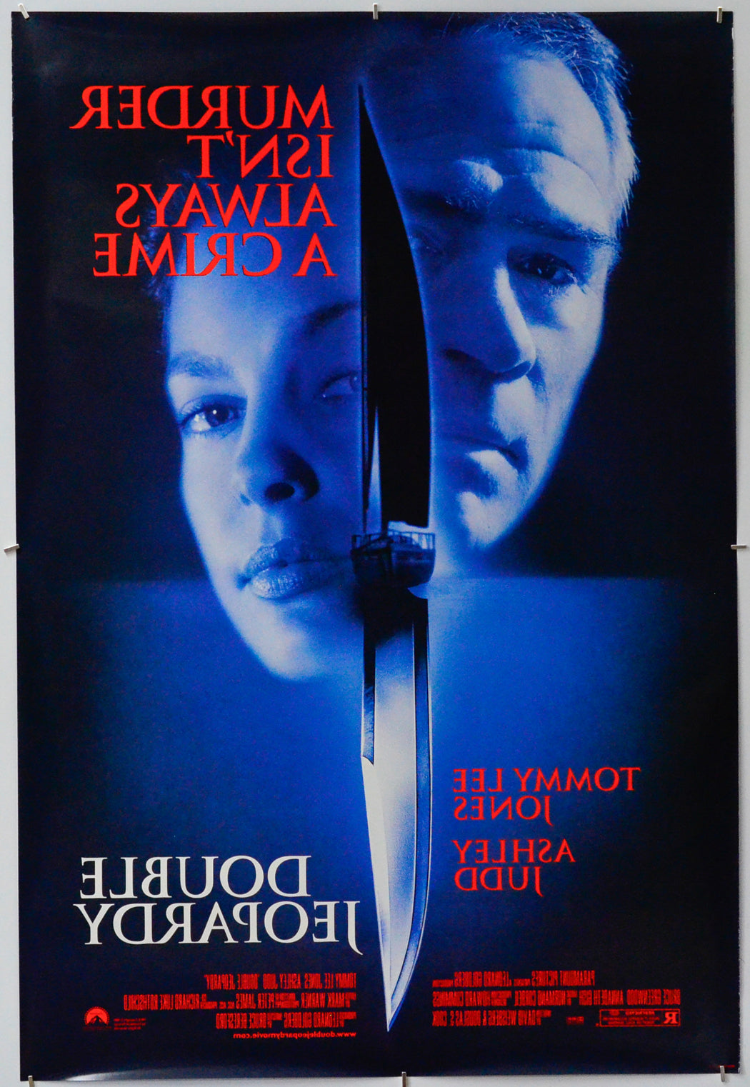 Double Jeopardy (Back) Cinema One Sheet Movie Poster 