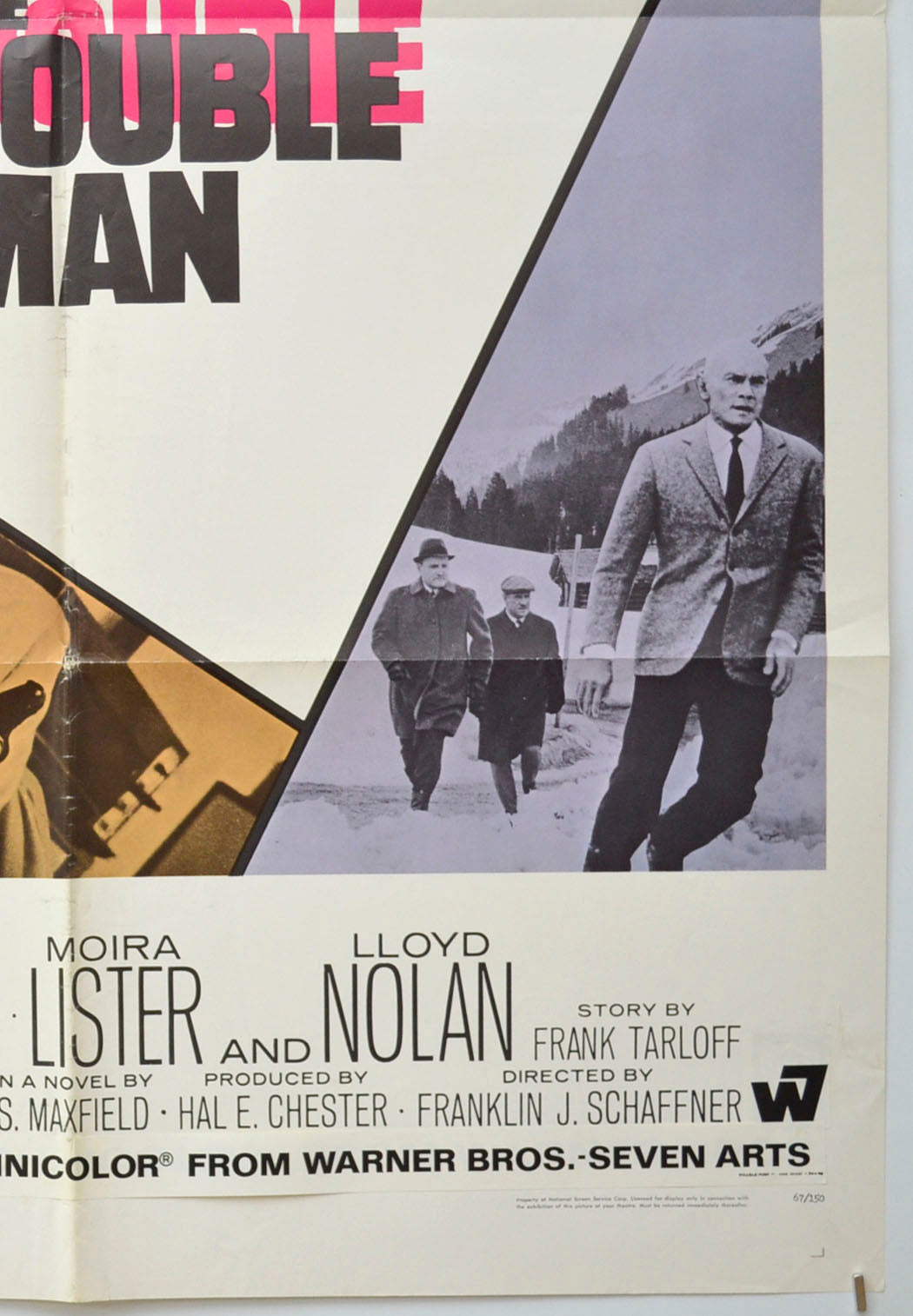 THE DOUBLE MAN (Bottom Right) Cinema One Sheet Movie Poster 