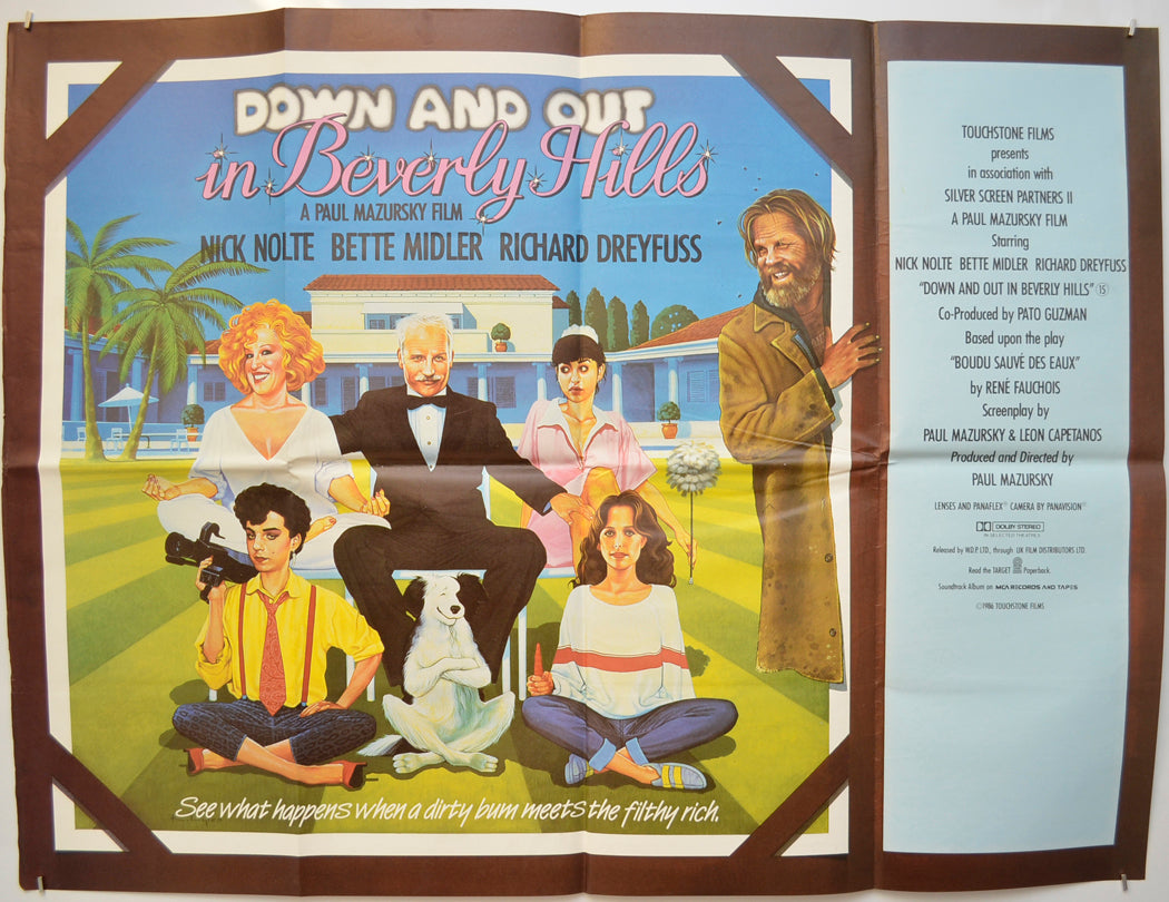 Down And Out In Beverly Hills  Original Quad Poster - Film Poster - Movie Poster