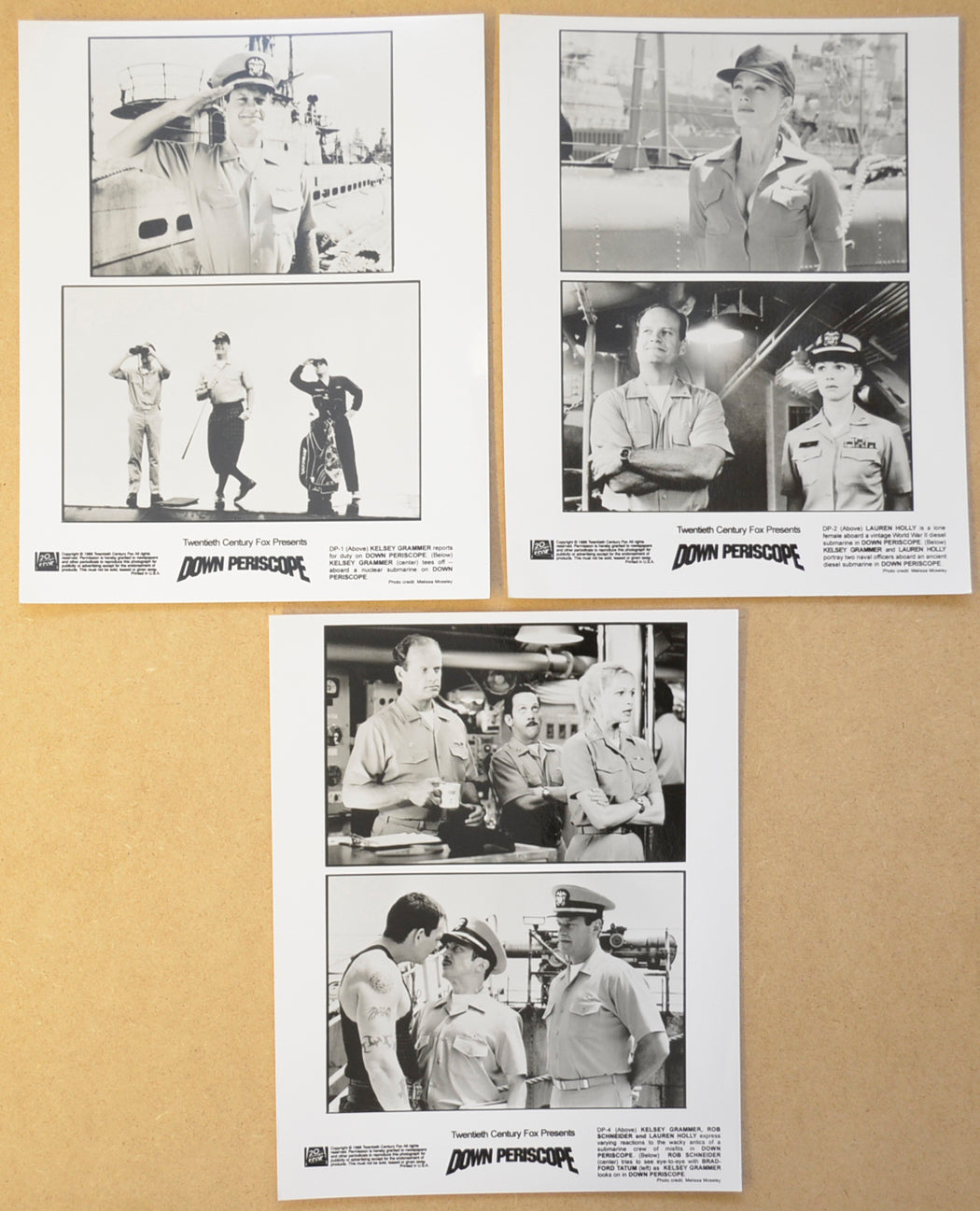 Down Periscope 3 Original Black and White Press Stills (Photographs) 