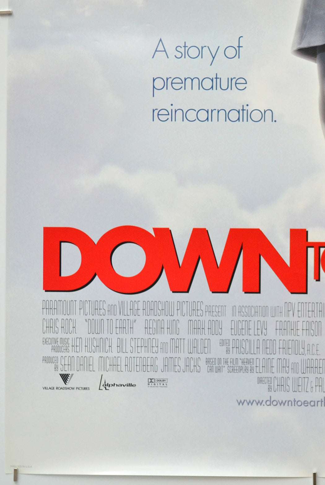 DOWN TO EARTH (Bottom Left) Cinema One Sheet Movie Poster 