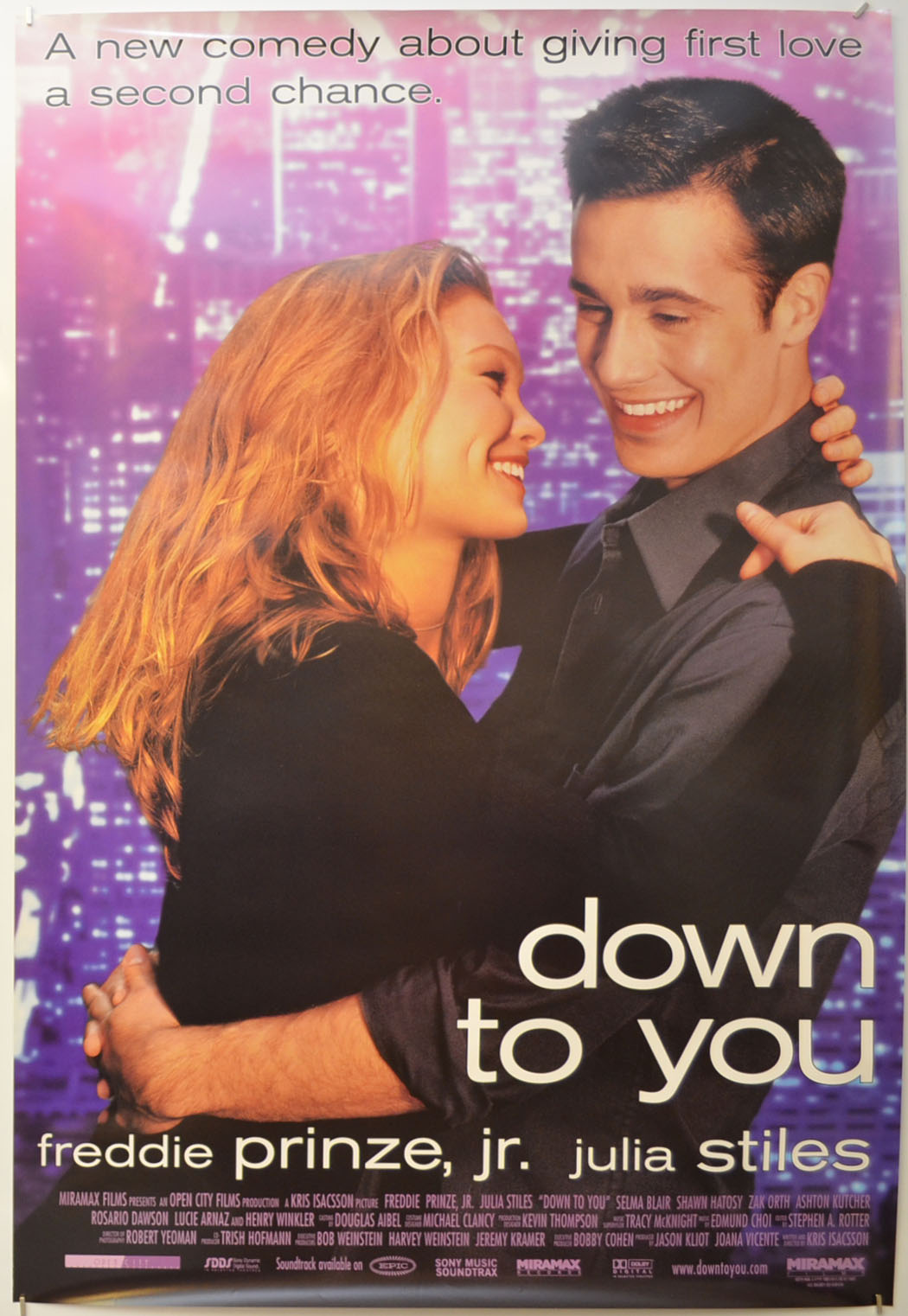 Down To You Original One Sheet Poster - Film Poster - Movie Poster