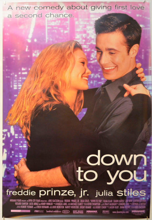 Down To You Original One Sheet Poster - Film Poster - Movie Poster