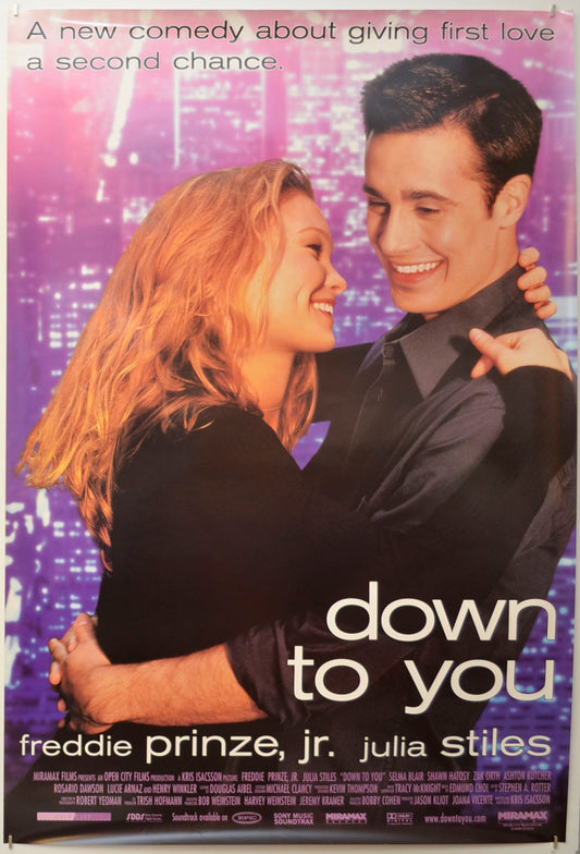 Down To You Original One Sheet Poster - Film Poster - Movie Poster