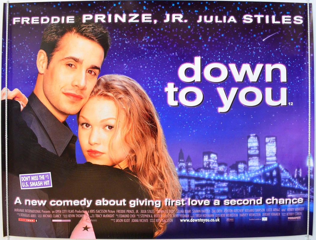 Down To You Original British Quad Poster - Film Poster - Movie Poster 