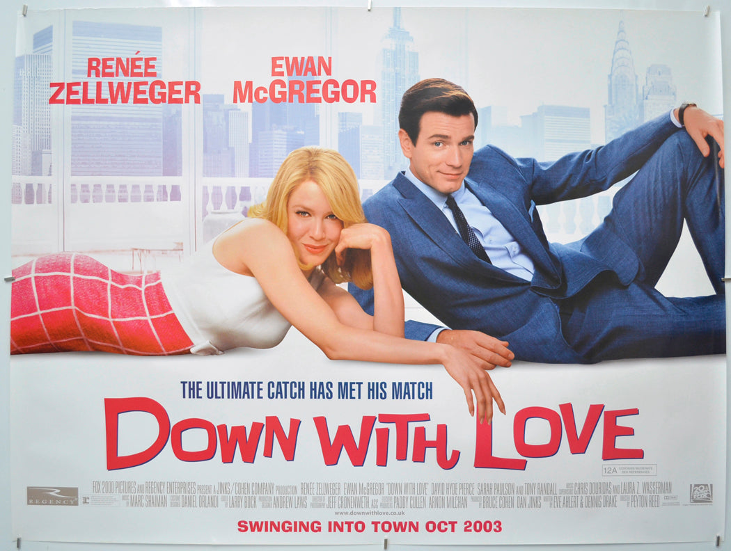 Down With Love - Original Quad Poster - Film Poster - Movie Poster