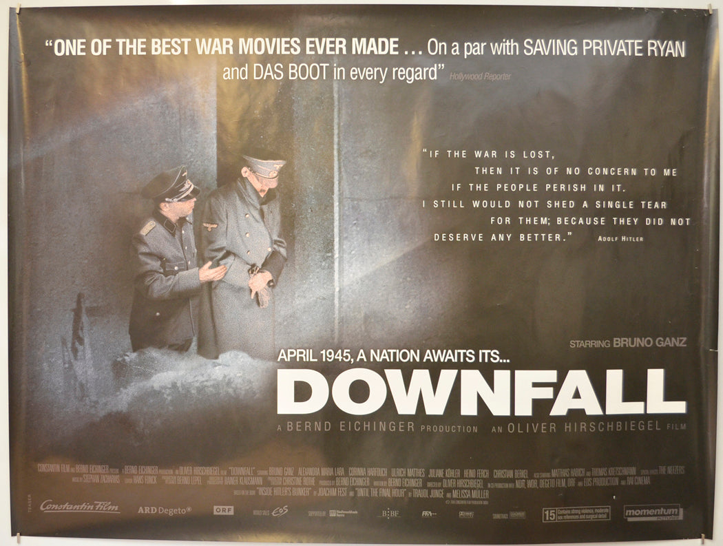 Downfall Original Quad Poster - Film Poster - Movie Poster  