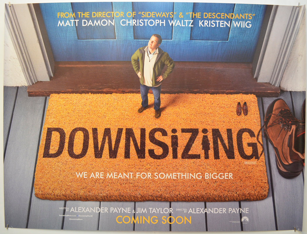 Downsizing (Teaser / Advance Version) Original Quad Poster - Film Poster - Movie Poster