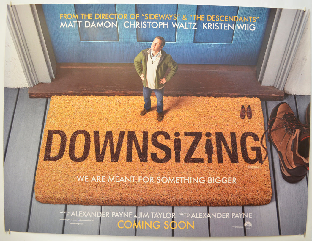 Downsizing (Teaser / Advance Version) Original Quad Poster - Film Poster - Movie Poster