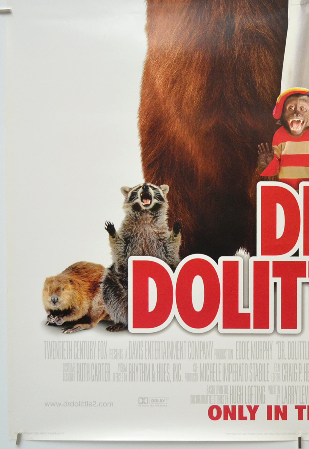 DR. DOLITTLE 2 (Bottom Left) Cinema One Sheet Movie Poster 