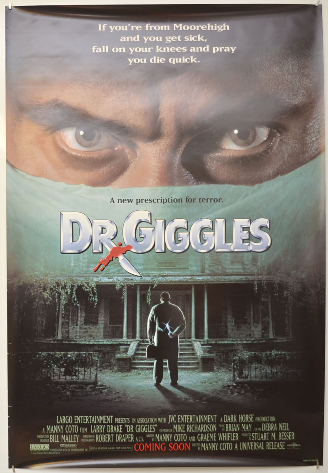 Dr. Giggles (Teaser / Advance Version) Original One Sheet Poster - Film Poster - Movie Poster