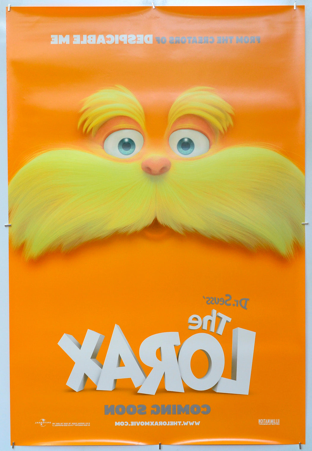 Dr. Seuss' The Lorax (Back) Cinema One Sheet Movie Poster 