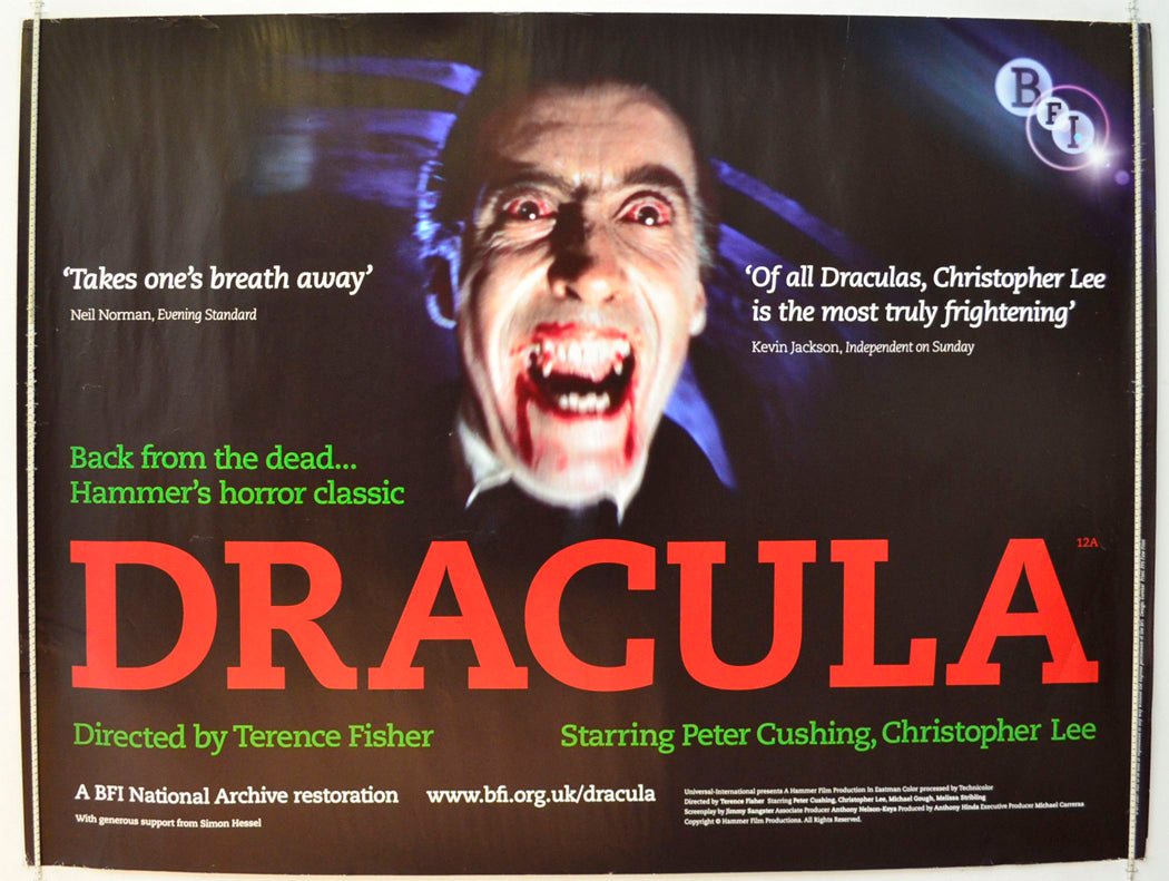 Dracula   (BFI 2007 re-release Poster) Original British Quad Poster - Film Poster - Movie Poster