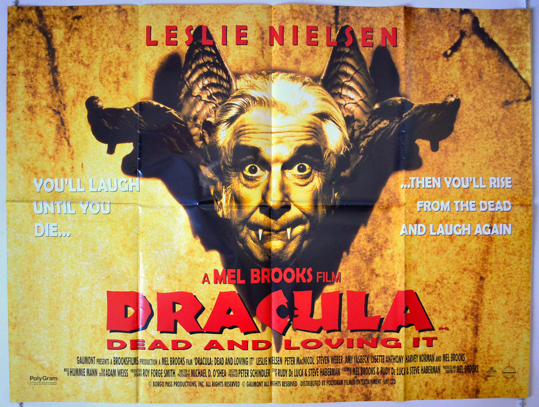 Dracula Dead And Loving It Original British Quad Poster - Movie Poster