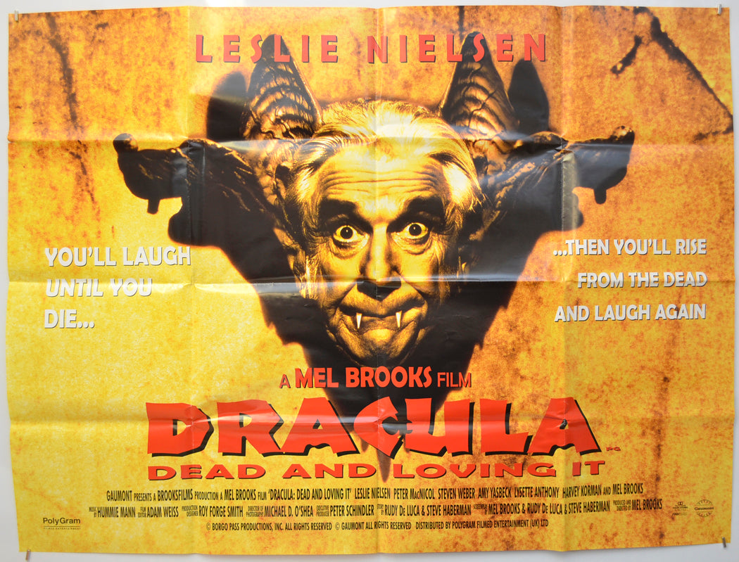 Dracula Dead And Loving It  Original Quad Poster - Film Poster - Movie Poster