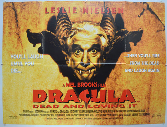 Dracula Dead And Loving It Original Quad Poster - Film Poster - Movie Poster