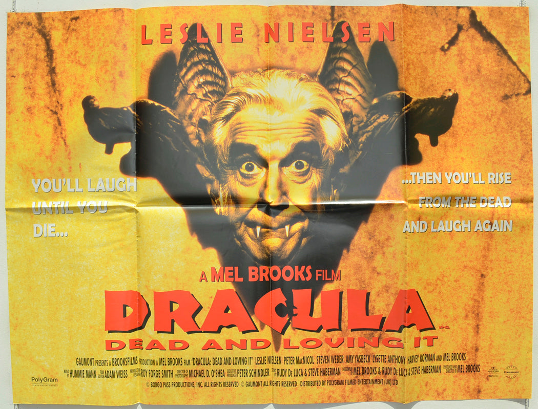 Dracula Dead And Loving It Original Quad Poster - Film Poster - Movie Poster  