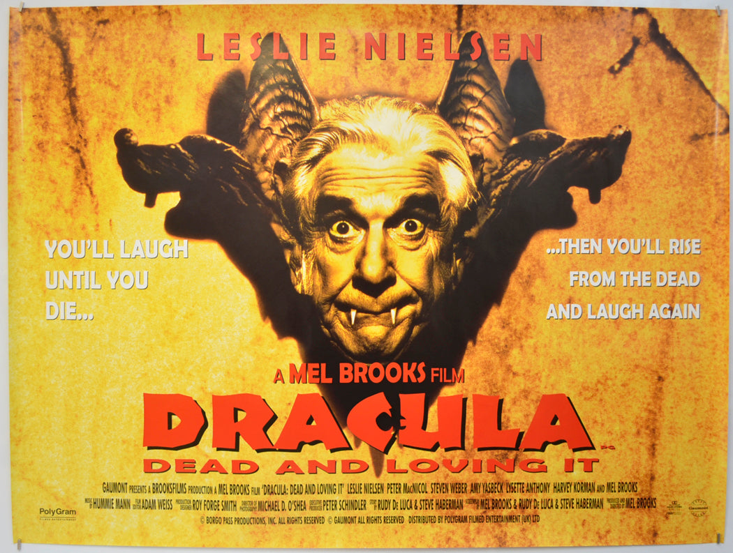 Dracula Dead And Loving It  Original Quad Poster - Film Poster - Movie Poster