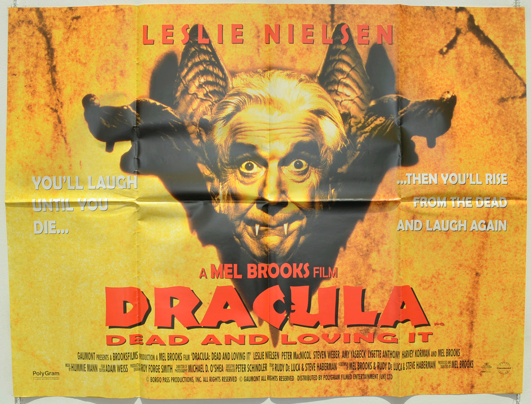 Dracula Dead And Loving It Original Quad Poster - Film Poster - Movie Poster  