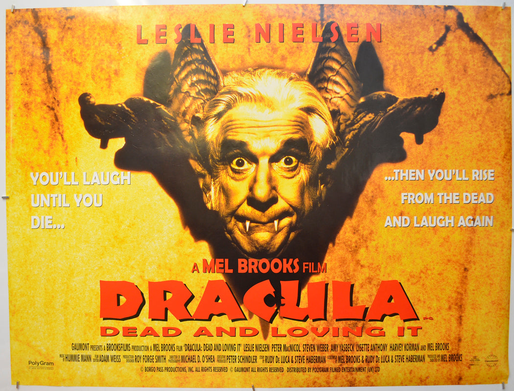 Dracula Dead And Loving It Original Quad Poster - Film Poster - Movie Poster