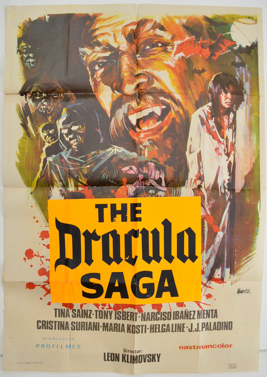 The Dracula Saga  (a.k.a. La saga de los Drácula)  Original Spanish One Sheet Poster - Film Poster - Movie Poster