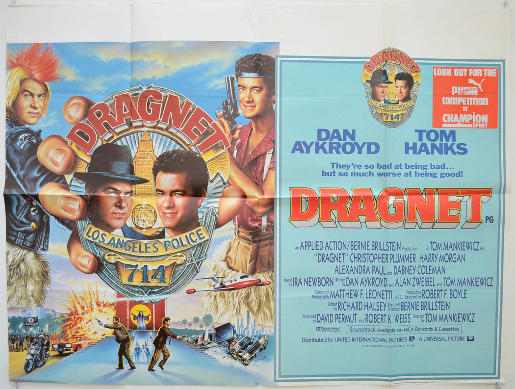 Dragnet  Original British Quad Poster - Film Poster - Movie Poster 