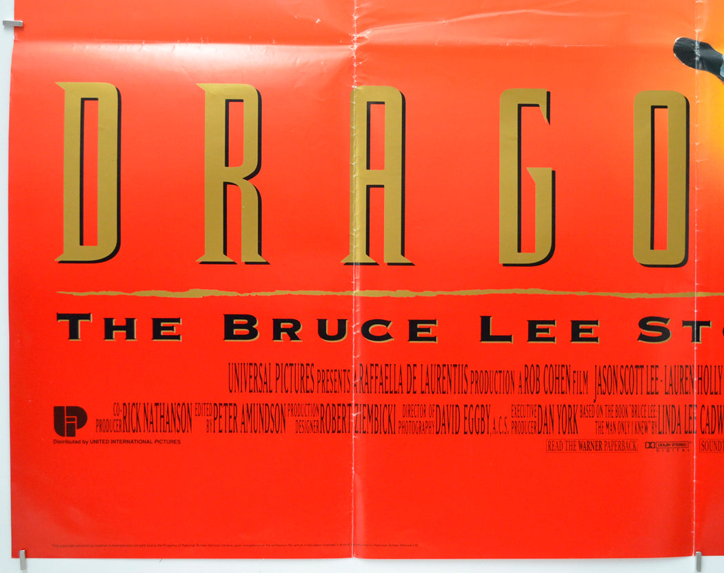 DRAGON : THE BRUCE LEE STORY (Bottom Left) Cinema Quad Movie Poster 