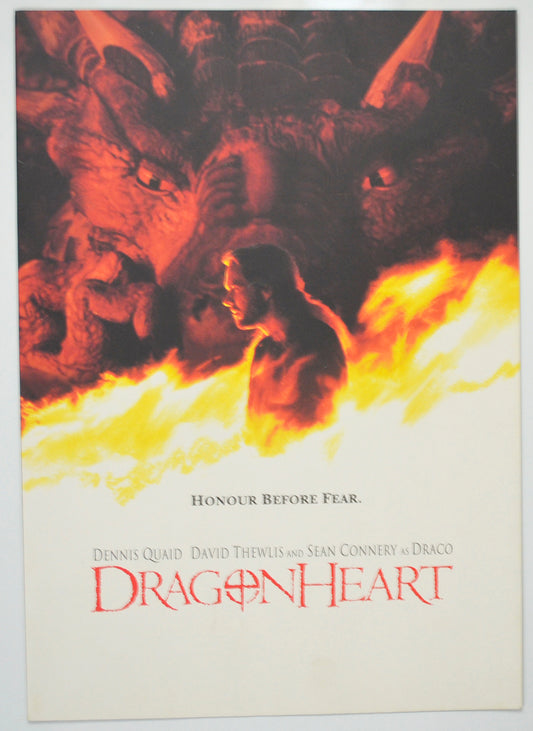 Dragonheart Original Cinema Exhibitors Press Synopsis / Credits Booklet (UK)