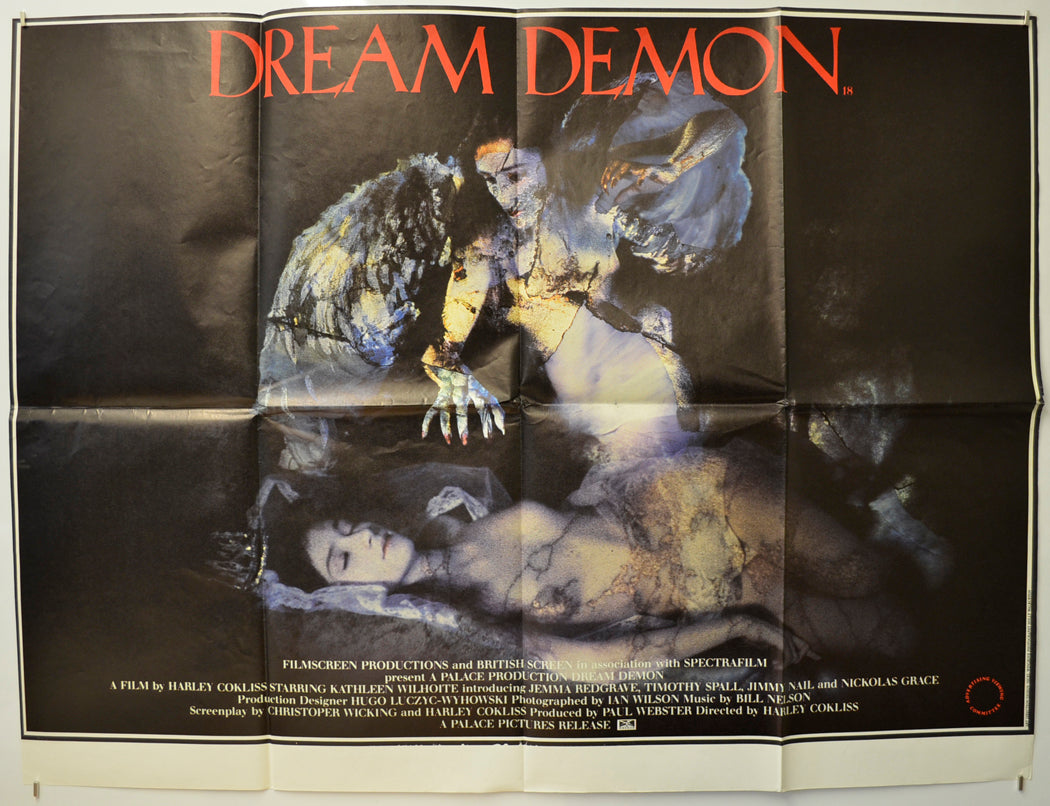 Dream Demon  Original Quad Poster - Film Poster - Movie Poster