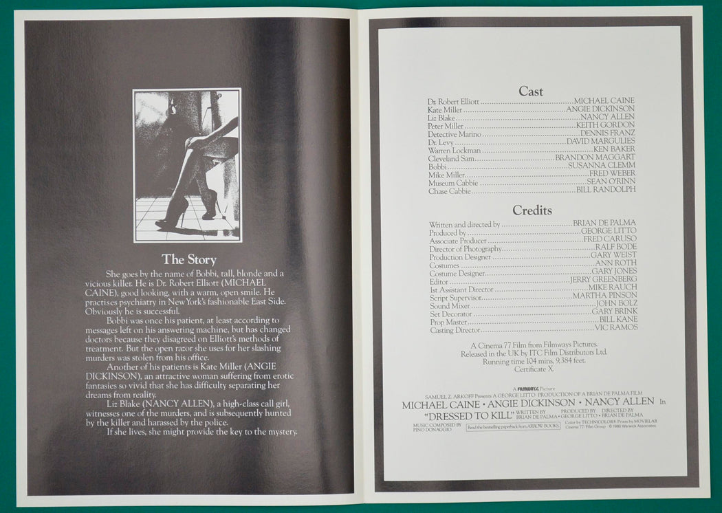 Dressed To Kill - Synopsis Booklet - Inside