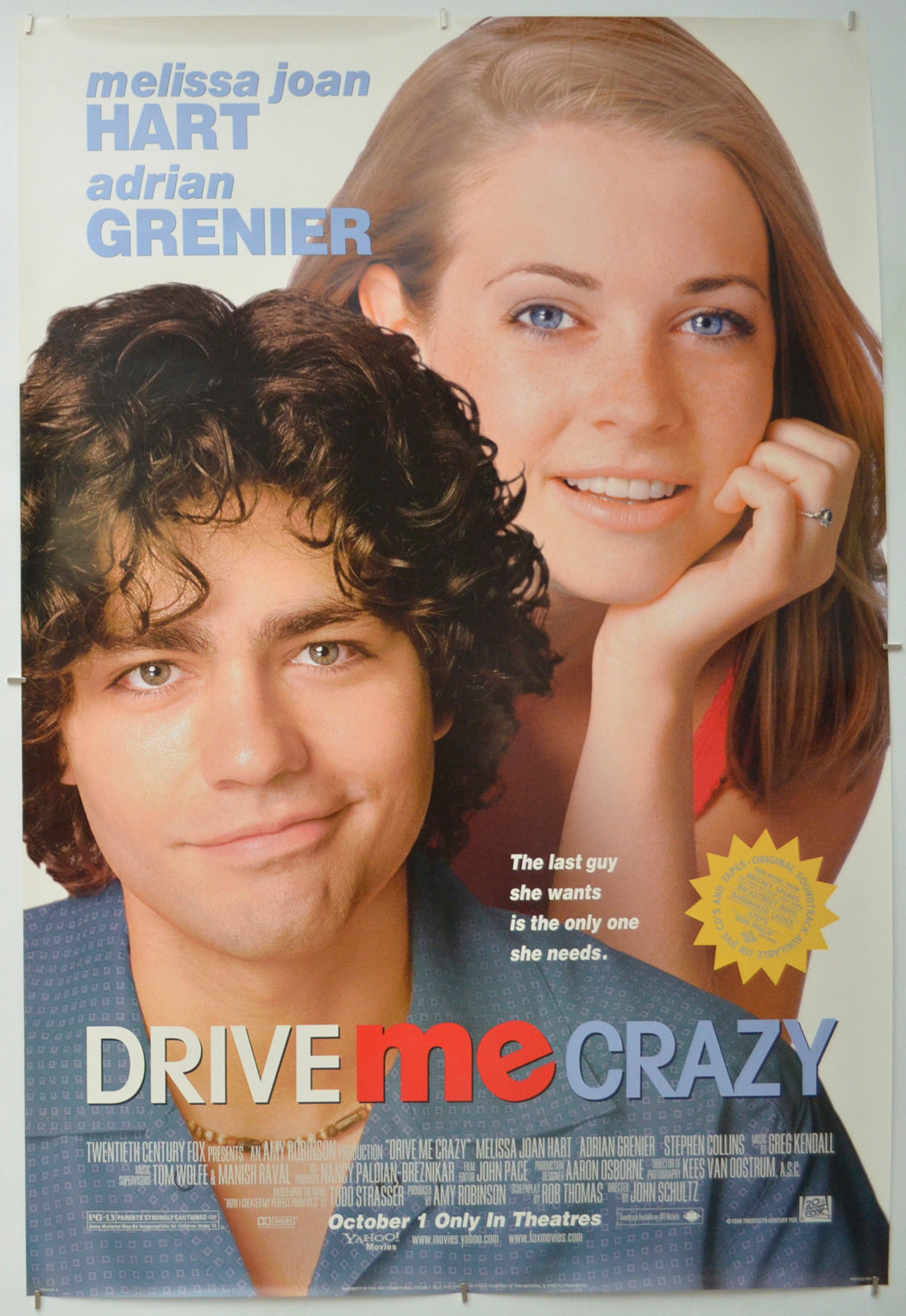 Drive Me Crazy Original One Sheet Poster - Film Poster - Movie Poster