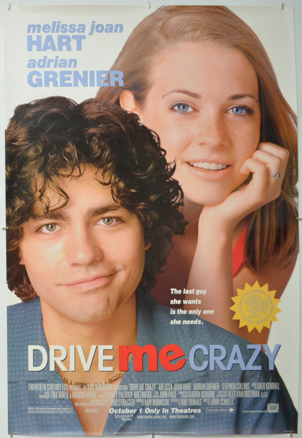 Drive Me Crazy Original One Sheet Poster - Film Poster - Movie Poster