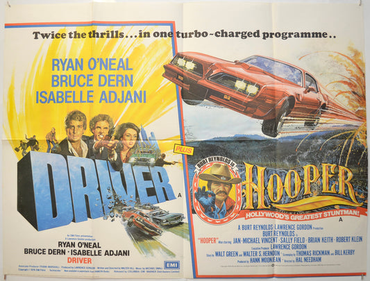 Driver / Hooper (Double Bill) Original Quad Poster - Film Poster - Movie Poster