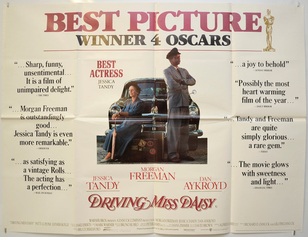 Driving Miss Daisy  (Oscars Design) Original Quad Poster - Film Poster - Movie Poster