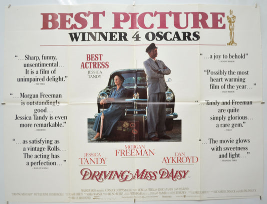 Driving Miss Daisy (Oscars Version)  Original Quad Poster - Film Poster - Movie Poster