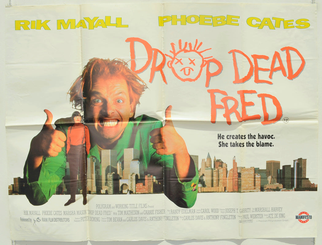 Drop Dead Fred Original Quad Poster - Film Poster - Movie Poster  