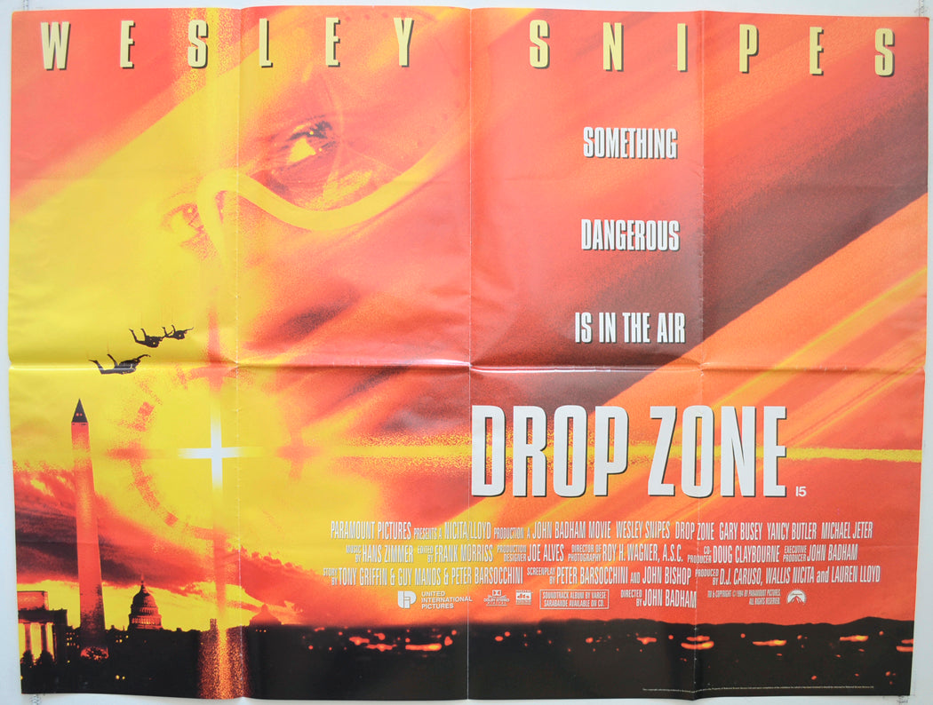 Drop Zone  Original British Quad Poster - Film Poster - Movie Poster 