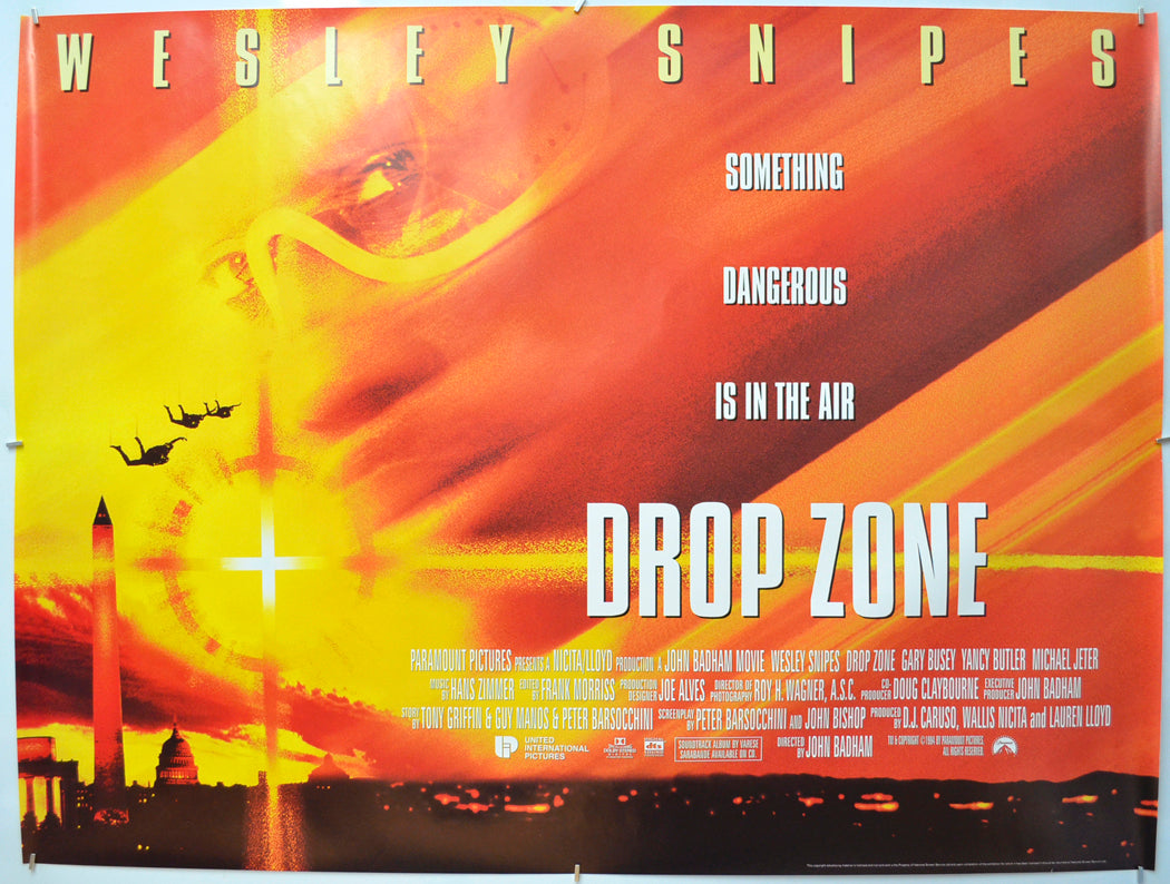 Drop Zone Original Quad Poster - Film Poster - Movie Poster