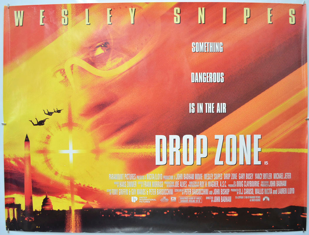 Drop Zone Original Quad Poster - Film Poster - Movie Poster