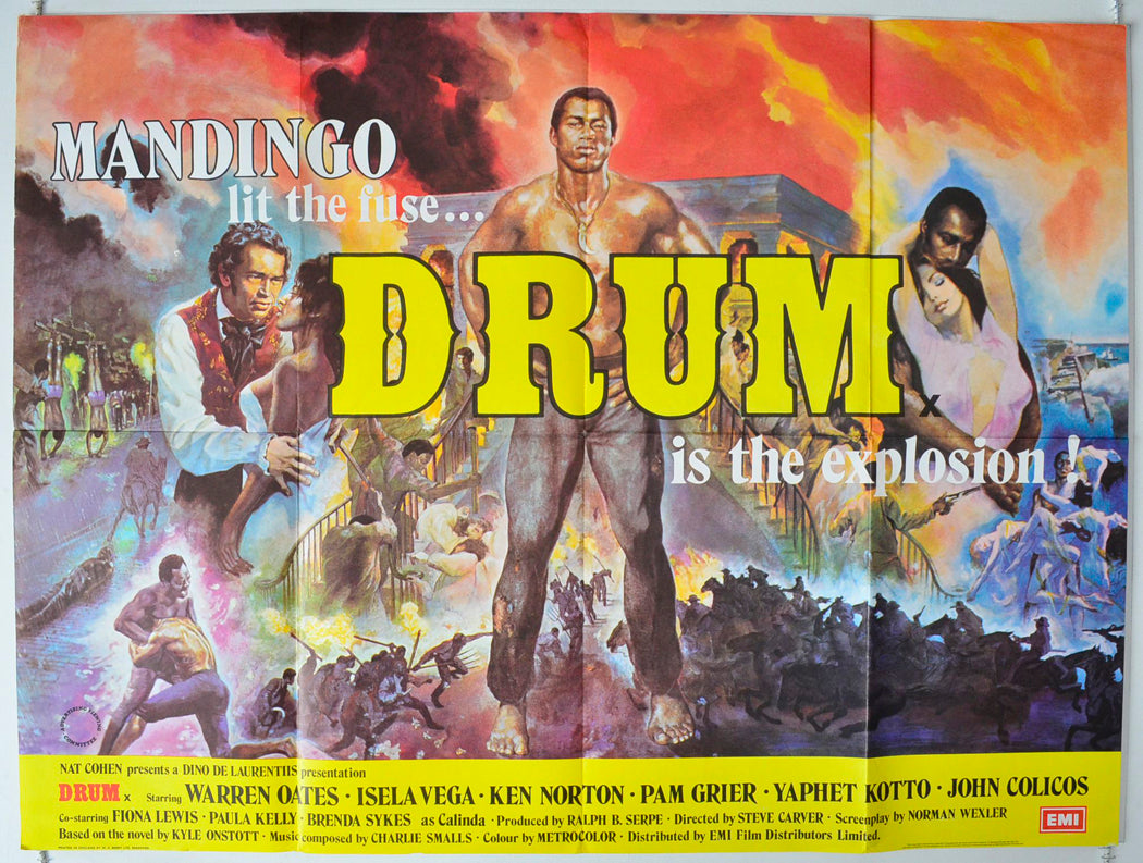 Drum  (Sequel to MANDINGO)   Original British Quad Poster - Movie Poster