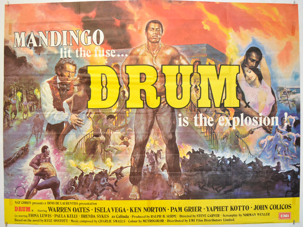 Drum  (Sequel to MANDINGO)   Original Quad Poster - Film Poster - Movie Poster